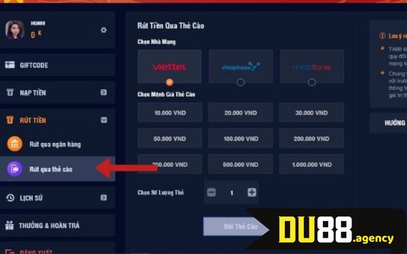 Chọn phương thức rút tiền DU88 thích hợp Chọn phương thức rút tiền DU88 thích hợp