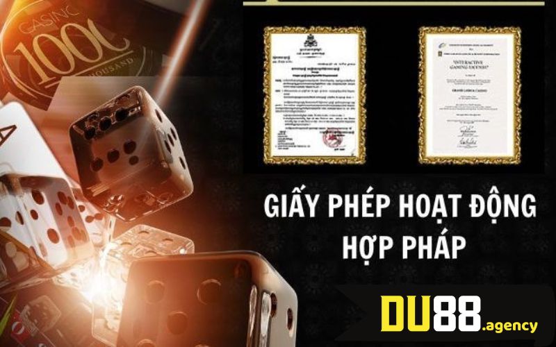 Chứng nhận hoạt động hợp pháp của DU88 Chứng nhận hoạt động hợp pháp của DU88