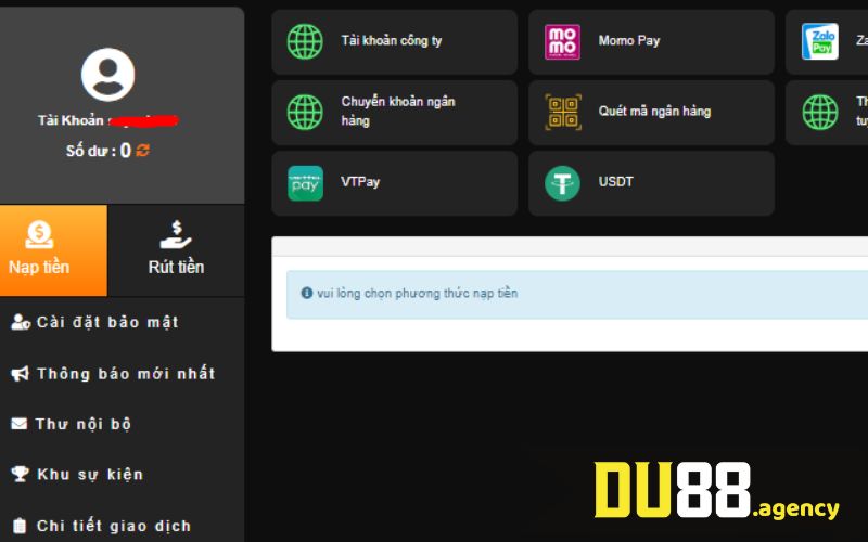 Truy cập Rút tiền và chọn phương thức phù hợp Truy cập Rút tiền và chọn phương thức phù hợp